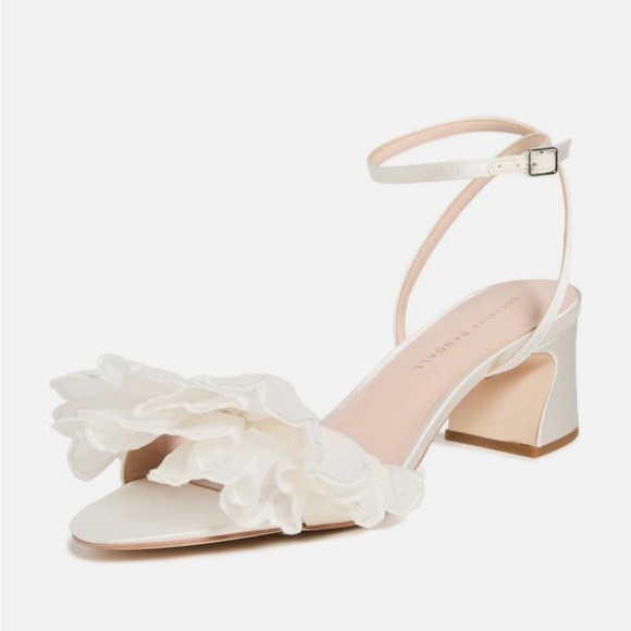 Loeffler Randall Women's Aria Scalloped Ruffle Mid Heel Sandals - Size 11 - Picture 1 of 5